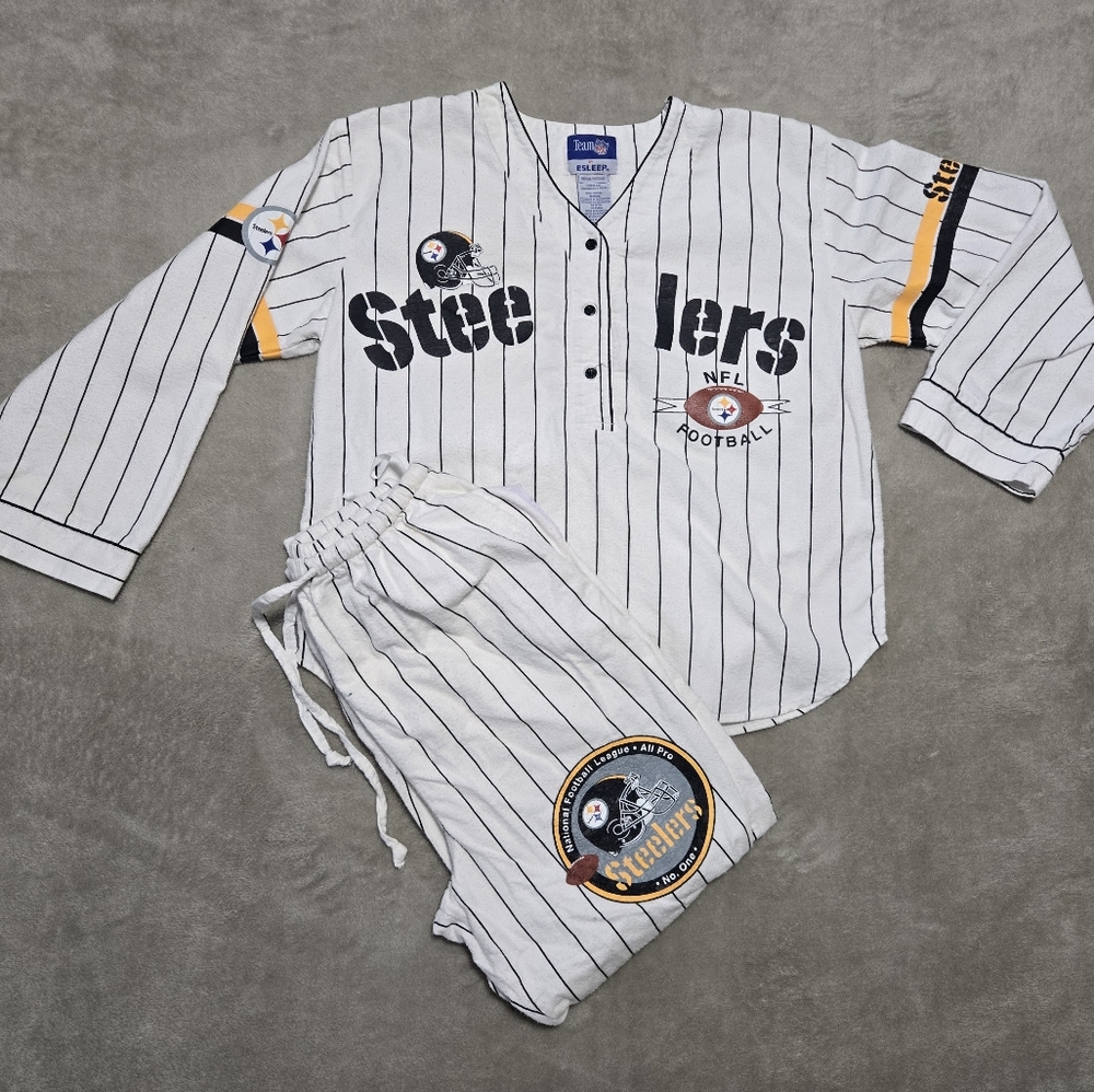 Pittsburgh Steelers Womens Flannel Pajama Set Team NFL by Esleep 2pc. Sleepwear